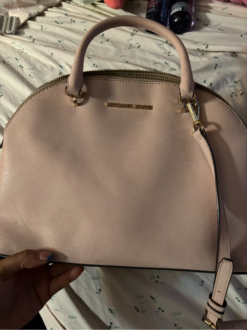 Michael Kors Blush Saffiano Dome Satchel